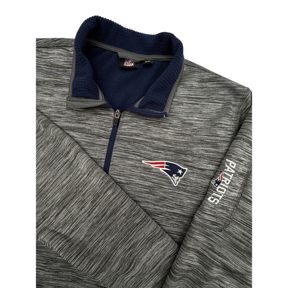 NFL Team Apparel Other - New England Patriots Quarter Zip Pullover Mens XL Gray NFL GIII Jacket Pockets